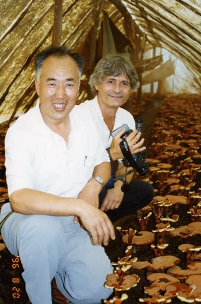 Jeff with Reishi Farmer