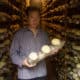 A local farmer showing us his Tremella mushroom grow house