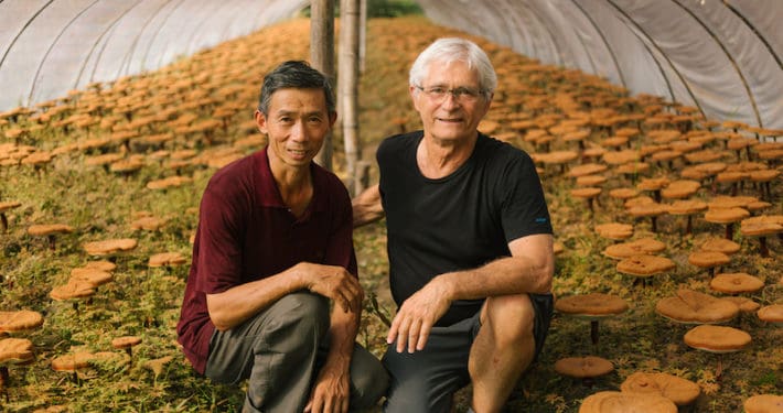 Jeff Chilton with Reishi Mushroom Farmer